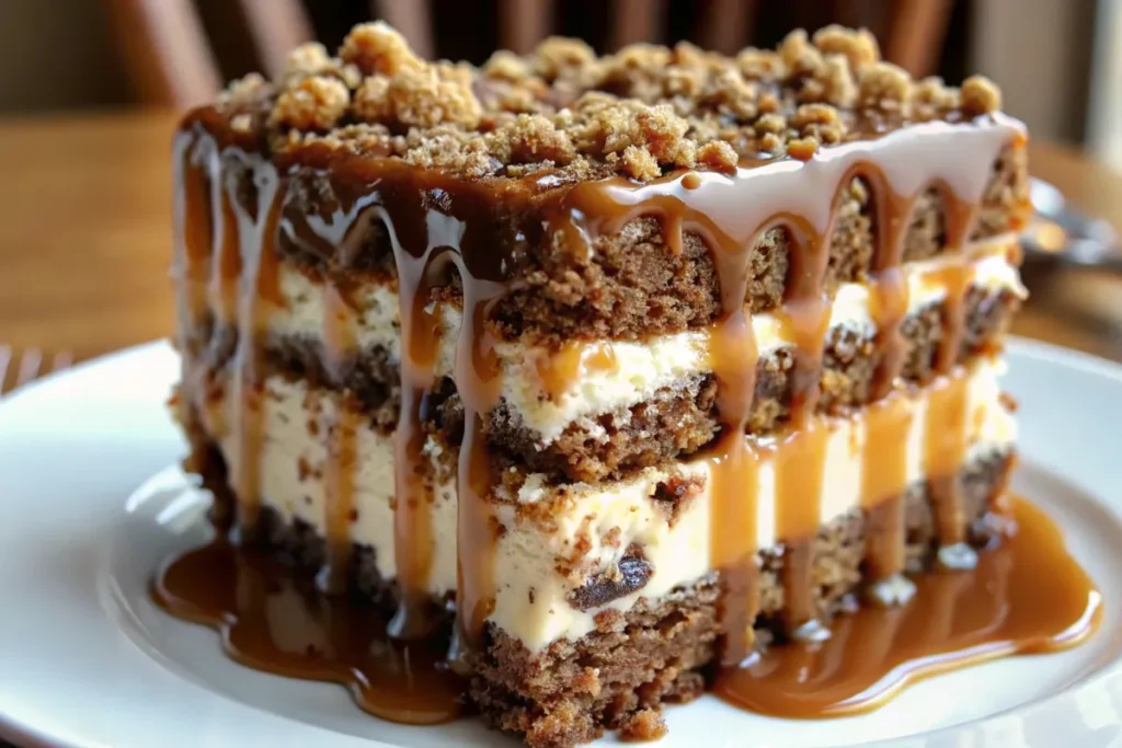 Chocolate Caramel Toffee Crunch Cake