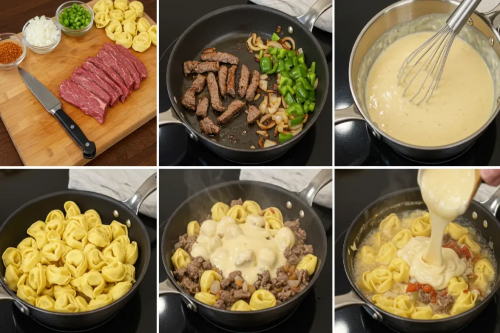 Best Cheesesteak How To Make Tortellini in Rich Provolone Sauce Recipe