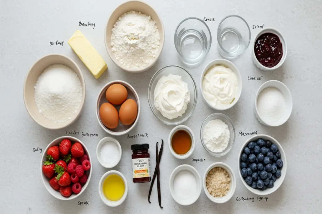 Ingredients For Berry Chantilly Cake Recipe