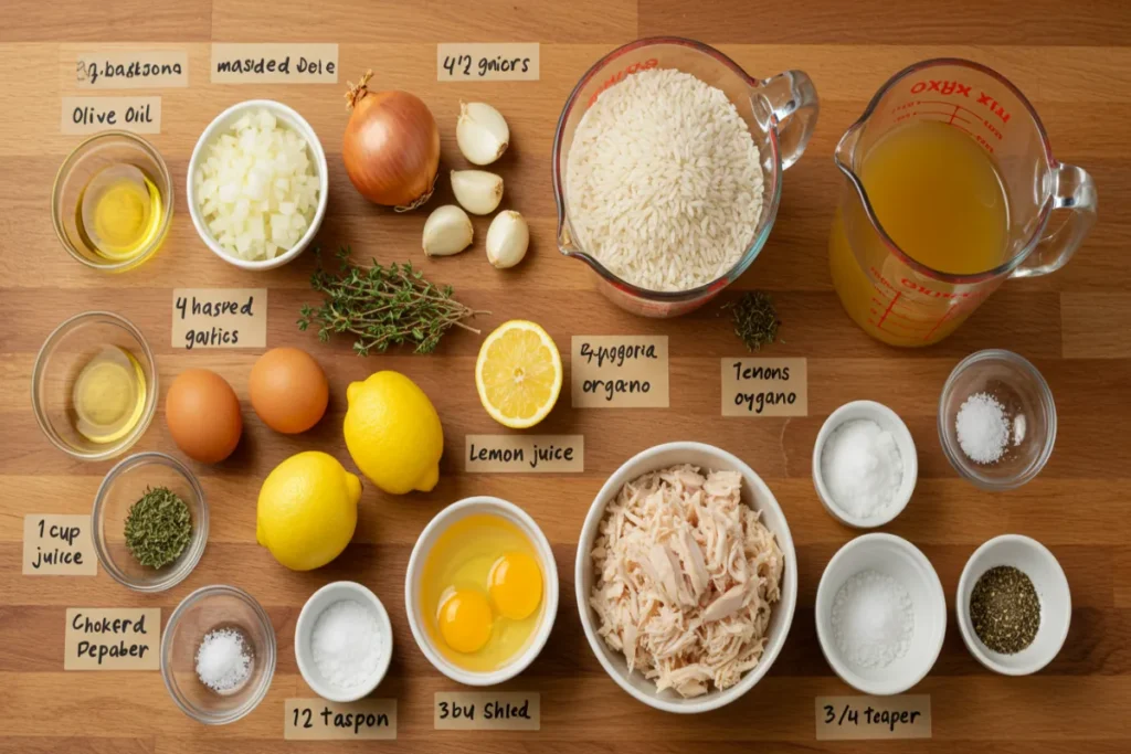 Ingredients Cozy Lemon Chicken and Rice Soup Recipe