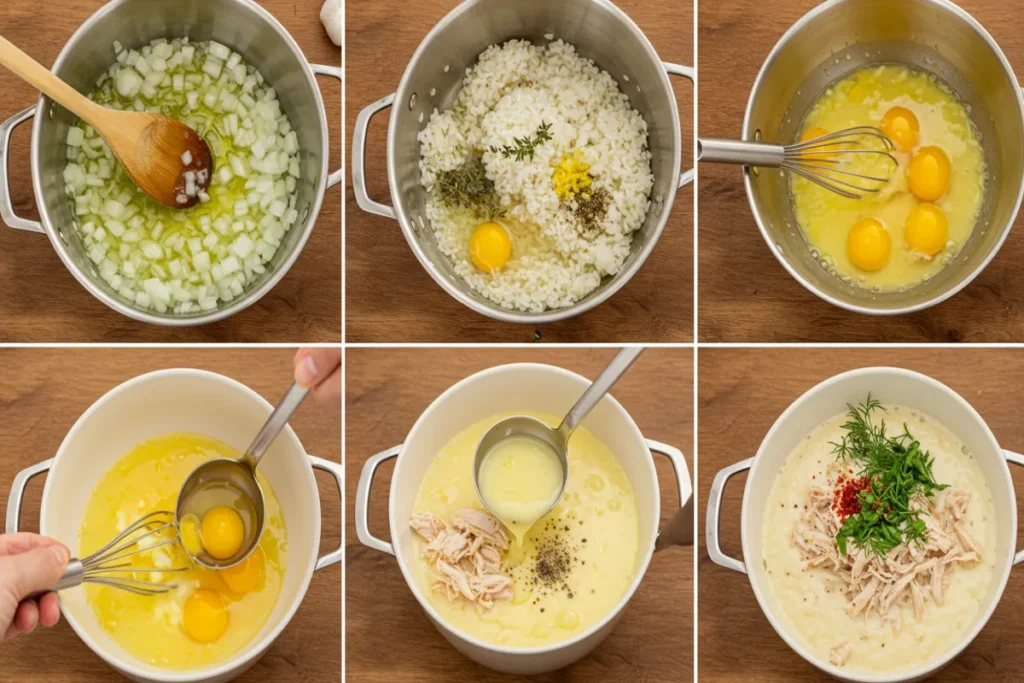 Steps For Cozy Lemon Chicken & Rice Soup Recipe
