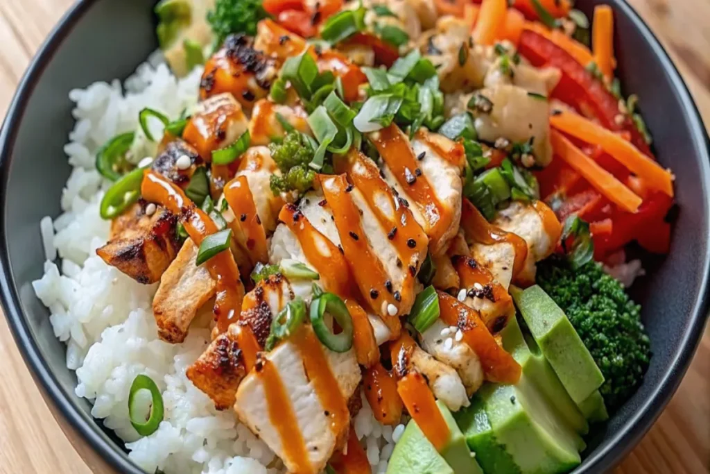 Easy Bang Bang Chicken Bowl Recipe