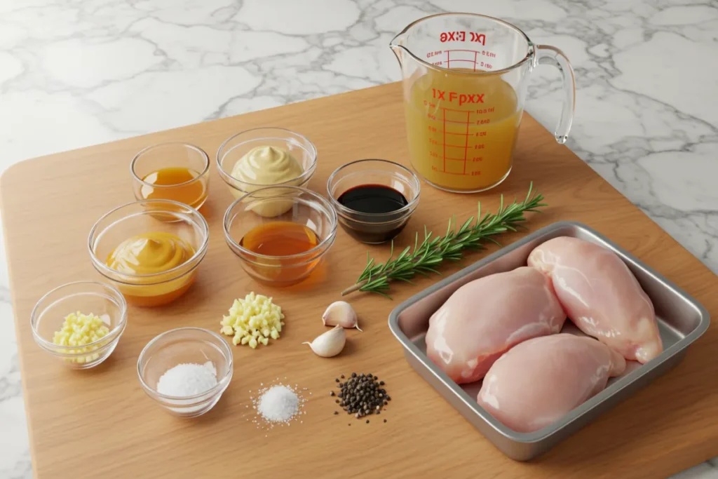 Ingredients Of Easy Baked Honey Dijon Chicken Recipe