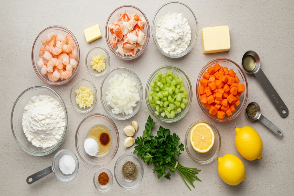 Ingredients Triple Seafood Bisque A Creamy, Seafood-Packed Adventure
