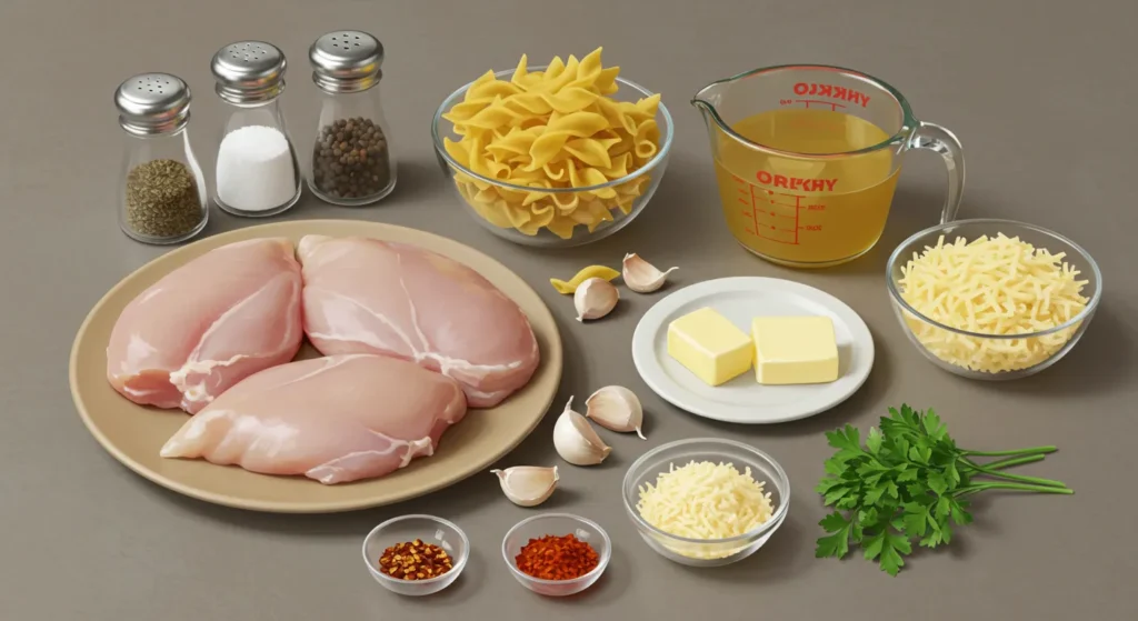 Ingredients Chicken with Buttered Noodles Recipe
