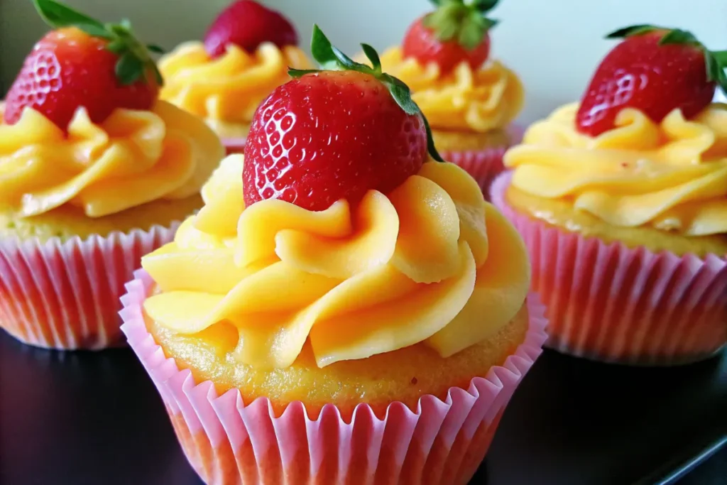 Strawberry Mango Cupcakes