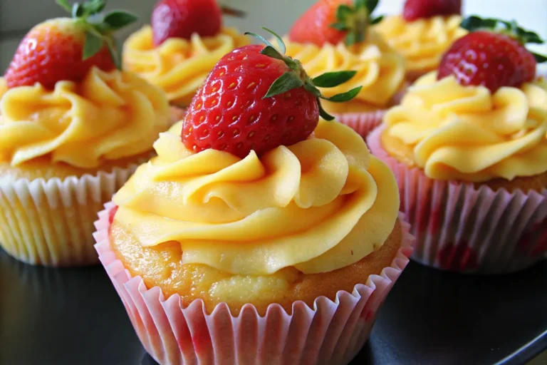 Irresistible Strawberry Mango Cupcakes
