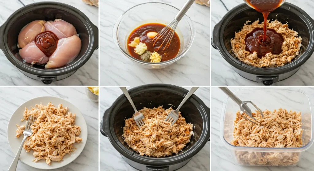 steps Ingredients For Pulled BBQ Chicken Crock Pot