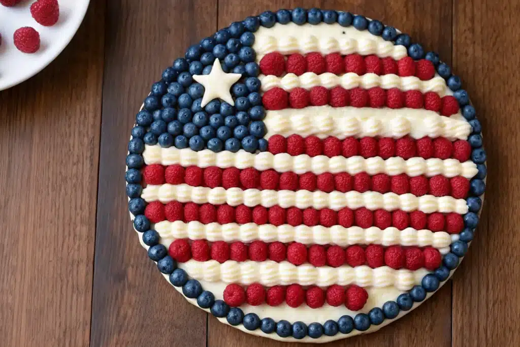 Homemade American Flag Fruit Pizza